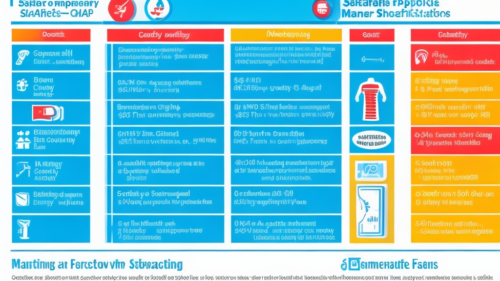 Biztonsági összehasonlító infografika három hősugárzó típussal biztonsági ikonokkal és tanúsítványi jelölésekkel