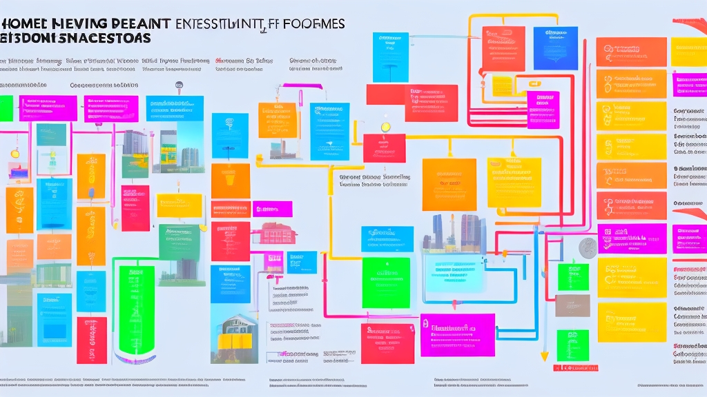 Otthoni fűtési döntési folyamatábra modern lakás alaprajzával különböző helyiségekhez ajánlott fűtési megoldásokkal költség-összehasonlító táblázatokkal